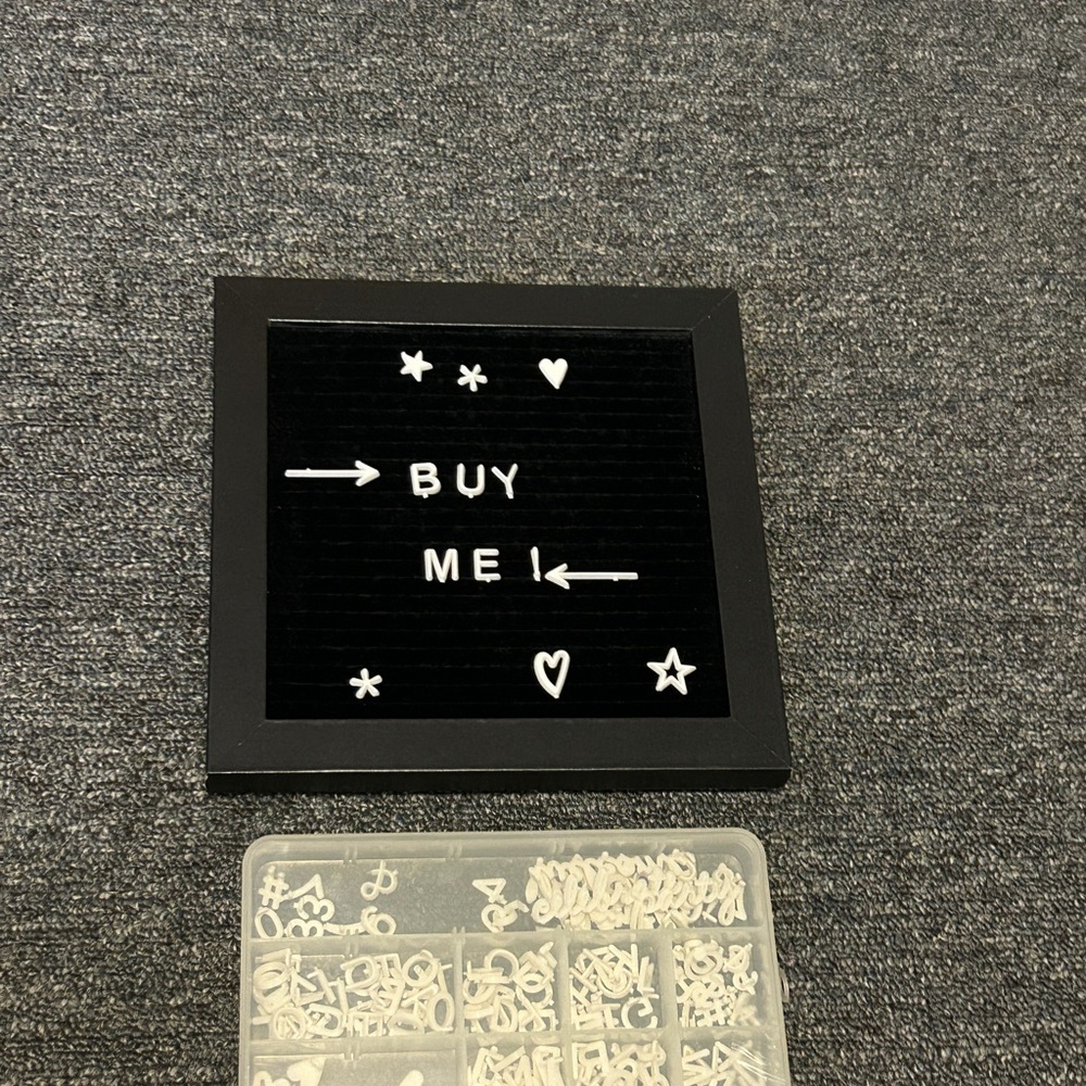 Black Letter Board with White Letter Pack & Organizer - Picture 4 of 5